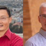 <p>From left: Junqiao Wu and Joel Ager. (Credit: Thor Swift/Berkeley Lab; photo of Joel Ager courtesy of UC Berkeley)</p>
 
